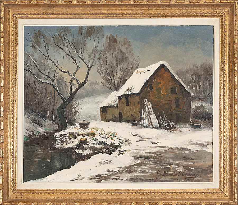 La Chaumière et le ruisseau à Cantepie - Paulémile Pissarro (1884 - 1972)